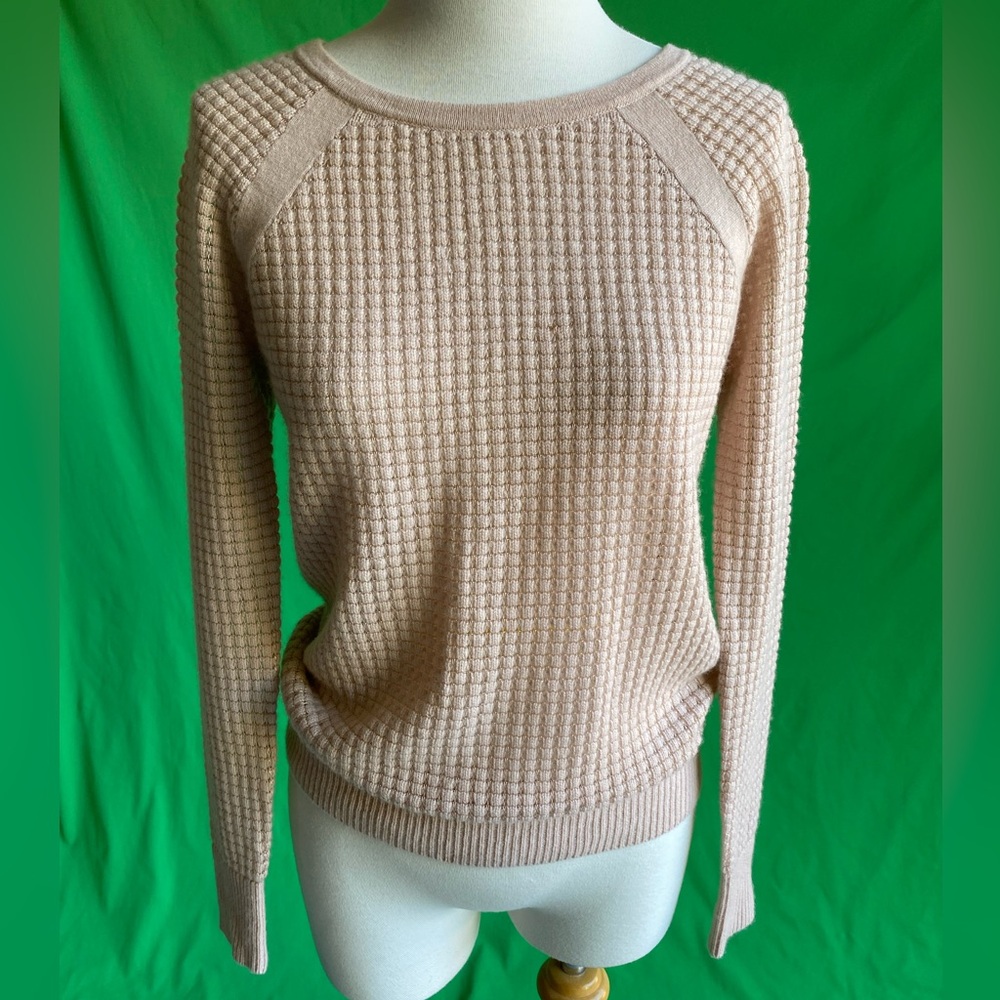 Vince pale pink/Beige Textured cashmere Sweater